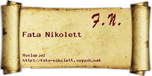 Fata Nikolett névjegykártya